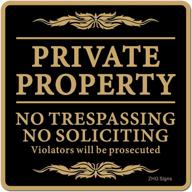 🚫 zhg weatherproof soliciting property trespassing logo