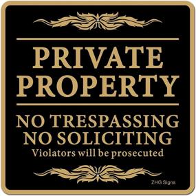 img 4 attached to 🚫 ZHG Weatherproof Soliciting Property Trespassing