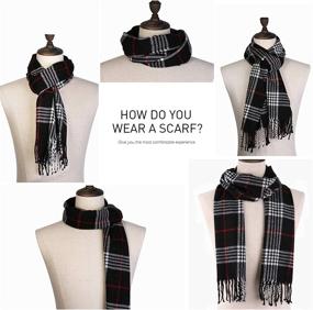 img 1 attached to 🧣 Stay Fashionable in SOJOS Plaid Tartan Cashmere Scarves for Men and Women - SC3010