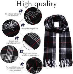 img 3 attached to 🧣 Stay Fashionable in SOJOS Plaid Tartan Cashmere Scarves for Men and Women - SC3010