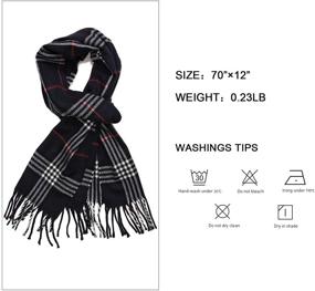 img 2 attached to 🧣 Stay Fashionable in SOJOS Plaid Tartan Cashmere Scarves for Men and Women - SC3010