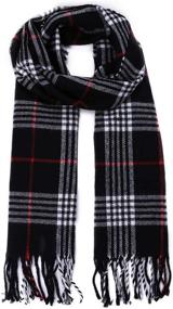 img 4 attached to 🧣 Stay Fashionable in SOJOS Plaid Tartan Cashmere Scarves for Men and Women - SC3010