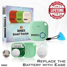 img 2 attached to 🔑 Rinex Bluetooth Ключевой поиск - Устройство для поиска ключей с функцией приложения, совместимое с Siri, с дополнительной батареей и антипотерянной GPS-маяком - идеально подходит для телефона, багажа, рюкзака, кошелька и многого другого - метки с GPS-трекером