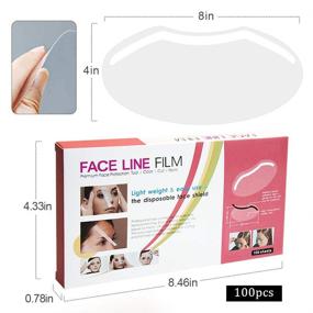 img 2 attached to 💦 EBANKU 100 PCS Microblading Permanent Makeup Shower Protective Face Cover Water Visors Face Shields - For Salon Supplies, Hairspray, and Post-Eye Surgery Aftercare