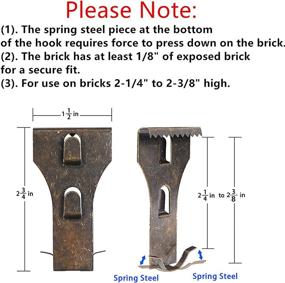 img 2 attached to 🧱 Brick Hanging Clips - Secure Metal Hooks for Hanging Items on Brick Walls (9 Pack)