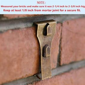 img 1 attached to 🧱 Brick Hanging Clips - Secure Metal Hooks for Hanging Items on Brick Walls (9 Pack)