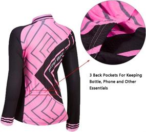 img 1 attached to 🚴 ZEROBIKE Women's Breathable Long Sleeve Cycling Suit with 3D Gel Padded Pants Set - UV Protective and Mesh Cloting included