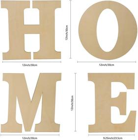 img 3 attached to 🏡 Enhance Your Home Decor with 12 Inch Unfinished Wood Letters - Perfect for DIY Home Signs and Wall Art