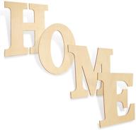 🏡 enhance your home decor with 12 inch unfinished wood letters - perfect for diy home signs and wall art logo