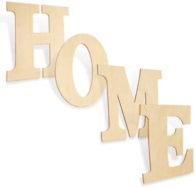 img 4 attached to 🏡 Enhance Your Home Decor with 12 Inch Unfinished Wood Letters - Perfect for DIY Home Signs and Wall Art