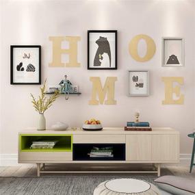 img 1 attached to 🏡 Enhance Your Home Decor with 12 Inch Unfinished Wood Letters - Perfect for DIY Home Signs and Wall Art