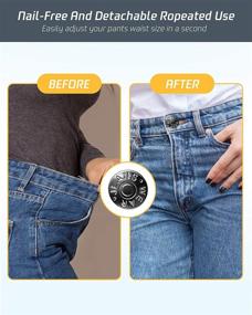 img 3 attached to 🔐 12 Sets of Pin Buttons: Ideal Fit Buttons to Adjust Waist Size of Pants, Jackets, Clothing, and Bags - Removable Metal Button Clips (0.67 inch)