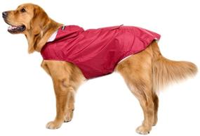 img 4 attached to 🐶 BONAWEN Reflective Dog Rain Coat with Pouch/Leash Hole for Medium to Extra Large Dogs