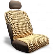 🚗 zone tech royal natural wood bead seat cover - full car massage cool premium comfort cushion - reduces fatigue in car, truck, or office chair logo