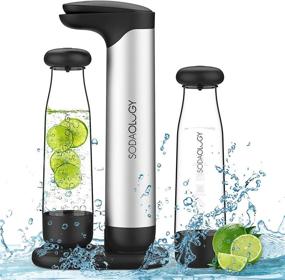 img 4 attached to 🥤 Sodaology Sparkling Water Soda Maker Kit with Two 1L BPA Free Reusable Bottles (CO2 Cylinder Not Included)