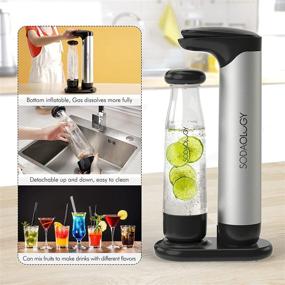 img 3 attached to 🥤 Sodaology Sparkling Water Soda Maker Kit with Two 1L BPA Free Reusable Bottles (CO2 Cylinder Not Included)