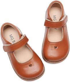 img 1 attached to DADAWEN T Strap School Uniform Toddler Girls' Shoes for Flat Feet