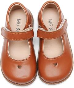 img 4 attached to DADAWEN T Strap School Uniform Toddler Girls' Shoes for Flat Feet