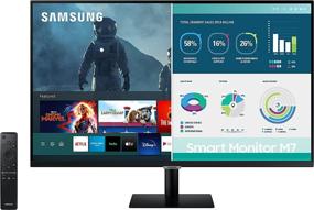 img 4 attached to 📺 SAMSUNG M7 32-Inch 4K UHD Smart Monitor & Streaming TV (3840x2160), Tuner-Free, Netflix, HBO, Prime Video, Apple Airplay, Bluetooth, Built-in Speakers, Remote Included (LS32AM702UNXZA)