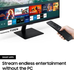 img 1 attached to 📺 SAMSUNG M7 32-Inch 4K UHD Smart Monitor & Streaming TV (3840x2160), Tuner-Free, Netflix, HBO, Prime Video, Apple Airplay, Bluetooth, Built-in Speakers, Remote Included (LS32AM702UNXZA)