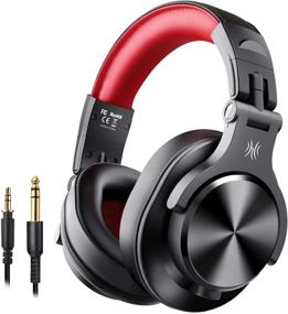 img 4 attached to OneOdio Bluetooth Headphones - Studio Over Ear Headphones with 50 Hours Playtime: Wired and Wireless Professional Monitor Recording Headphones with Stereo Sound for Electric Drums, Piano, Guitar Amp