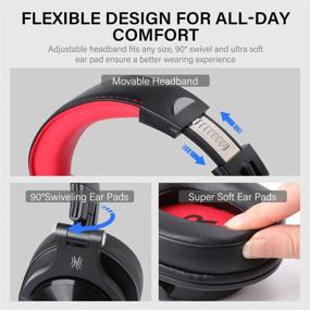 img 1 attached to OneOdio Bluetooth Headphones - Studio Over Ear Headphones with 50 Hours Playtime: Wired and Wireless Professional Monitor Recording Headphones with Stereo Sound for Electric Drums, Piano, Guitar Amp