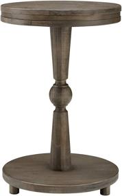 img 2 attached to 🪑 Rustic Farmhouse Solid Wood End Table by Classic Brands, in Weathered Grey