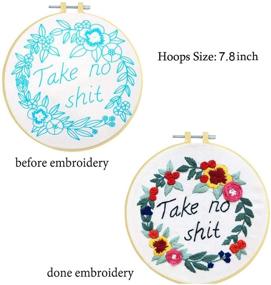 img 2 attached to 🧵 Artilife Cross Stitch Embroidery Kit for Adults with Pattern, Hoop, Thread, Floss - DIY Craft Project