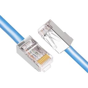 img 1 attached to 💪 Enhanced Shielded Cat6 RJ45 Connectors: Superior Ethernet Connectivity