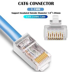 img 3 attached to 💪 Enhanced Shielded Cat6 RJ45 Connectors: Superior Ethernet Connectivity