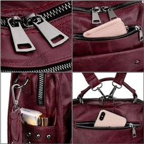 img 1 attached to UTO Backpack Convertible Rucksack Crossbody Women's Handbags & Wallets and Fashion Backpacks