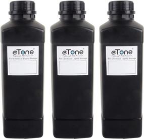 img 4 attached to 🧴 Convenient & Spacious: 3X 1000ml Darkroom Chemical Storage Bottles for Film Photo Developing Processing 1L