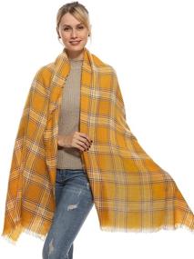 img 4 attached to 🧣 Warm and Stylish Oversized Long Blanket Scarf - Cashmere Feel Pashmina for Winter and Fall