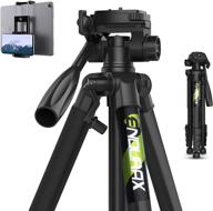 📷 endurax 74-inch camera tripod for canon nikon sony, dslr tripod stand with phone mount and carry bag logo