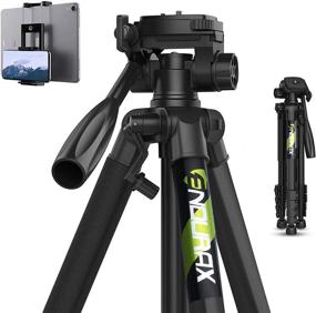 img 4 attached to 📷 Endurax 74-Inch Camera Tripod for Canon Nikon Sony, DSLR Tripod Stand with Phone Mount and Carry Bag