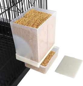 img 4 attached to FinYii No-Mess Automatic Bird Feeder - Premium Parrot Feeder Cage Accessories for Parakeet Canary Cockatiel Finch - Hassle-free Bird Feeding Solution
