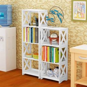 img 1 attached to RIIPOO Small Bookshelf: Versatile 3 Shelf Storage for Small Spaces - Ideal for Bedroom, Office, Nursery, and More