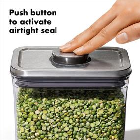 img 1 attached to 🌿 OXO Steel POP Small Square Container - 0.4 Quart for Dried Herbs and More