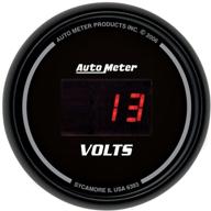 🔋 auto meter 6393 sport comp digital 2-1/16 inch volts digital voltmeter with 40408 enhancement logo