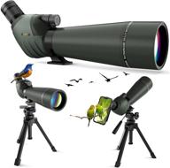 🔭 emarth argoseye hd 20-60x80 spotting scope bundle with tripod, carrying bag, phone adapter - 45-degree angled eyepiece - spotter optics, zoom 39-19m/1000m - ideal for target shooting, bird watching, hunting, wildlife observation logo