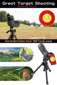 img 1 attached to 🔭 Emarth ArgosEye HD 20-60x80 Spotting Scope Bundle with Tripod, Carrying Bag, Phone Adapter - 45-Degree Angled Eyepiece - Spotter Optics, Zoom 39-19m/1000m - Ideal for Target Shooting, Bird Watching, Hunting, Wildlife Observation