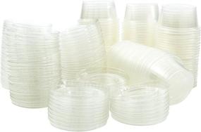 img 4 attached to 🥤 Green Direct Plastic Jello Shot Cups: 2 oz Clear Cups with Lids for Souffle Desserts, Ice Cream, and More - Pack of 100