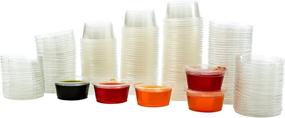 img 3 attached to 🥤 Green Direct Plastic Jello Shot Cups: 2 oz Clear Cups with Lids for Souffle Desserts, Ice Cream, and More - Pack of 100