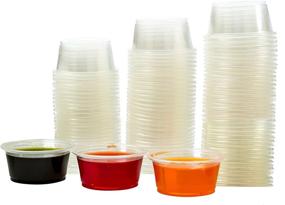 img 2 attached to 🥤 Green Direct Plastic Jello Shot Cups: 2 oz Clear Cups with Lids for Souffle Desserts, Ice Cream, and More - Pack of 100