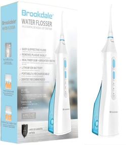img 4 attached to Brookdale Water Flosser - Cordless Water Pick Teeth Cleaner with 200 ml Water Tank and 3 Modes - Portable Oral Irrigator for Home and Travel – White: An Efficient Solution for Dental Hygiene
