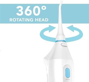 img 1 attached to Brookdale Water Flosser - Cordless Water Pick Teeth Cleaner with 200 ml Water Tank and 3 Modes - Portable Oral Irrigator for Home and Travel – White: An Efficient Solution for Dental Hygiene