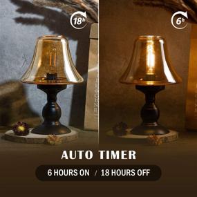 img 2 attached to 💡 Enhance your Home Décor with Stylish Golden Battery Powered Table Lamps