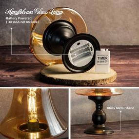 img 1 attached to 💡 Enhance your Home Décor with Stylish Golden Battery Powered Table Lamps