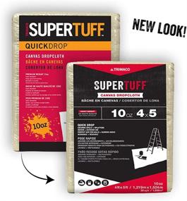 img 3 attached to 🎨 Trimaco SuperTuff Heavyweight Canvas Drop Cloth, 10 oz, 4x5 Feet - Maximum Protection for Messy Projects