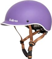 🚴 onbros adult bike helmet: safety certified urban commuter helmet for bicycle skateboard scooter skating roller skates logo